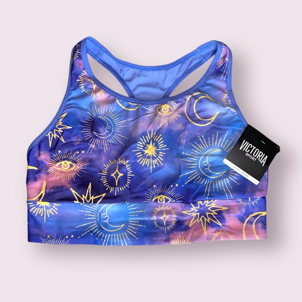 Celestial Moon Racerback Sports Bra